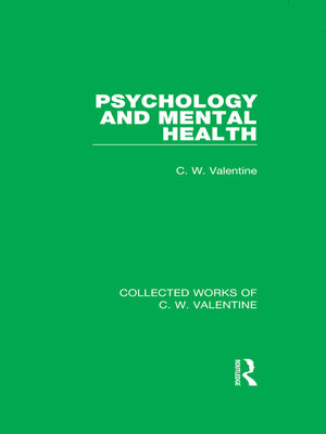 cover image of Psychology and Mental Health